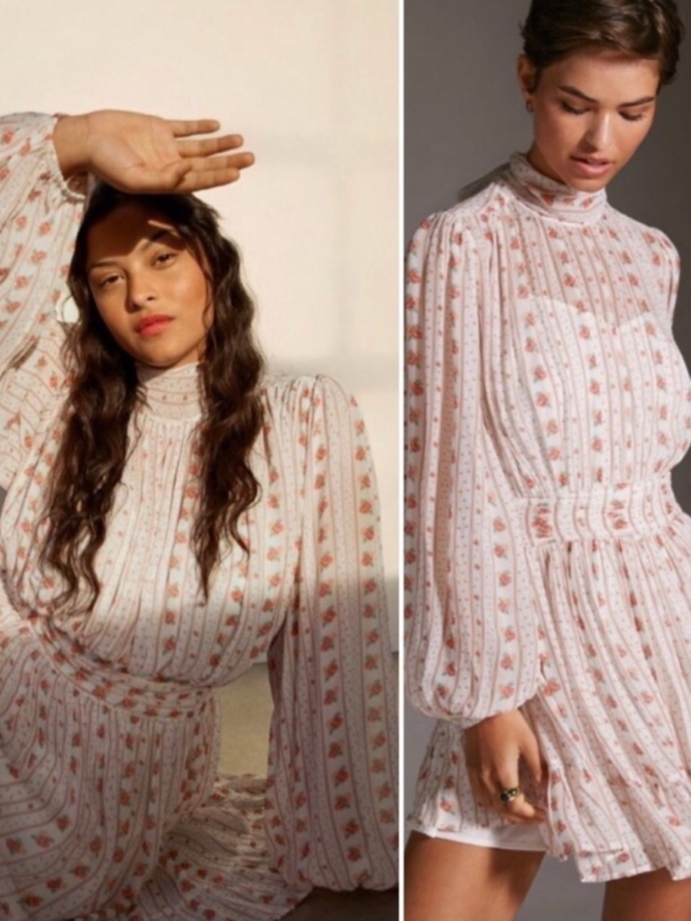 Let Me Be Floral Mockneck Mini Dress NWT Size 1x Plus Size NWT